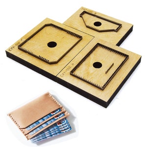 Juego de moldes troquelados para cortar cuero con forma de bolsa de tarjeta, troqueles de cuero personalizados, herramientas Kraft para manualidades de cuero