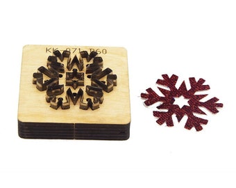 Snowflake Shape Custom Size Leather Cutting Die, Leather Punch Die Cut Mold,Leather Crafts Kraft Tool,Leather Punch Cutting Die