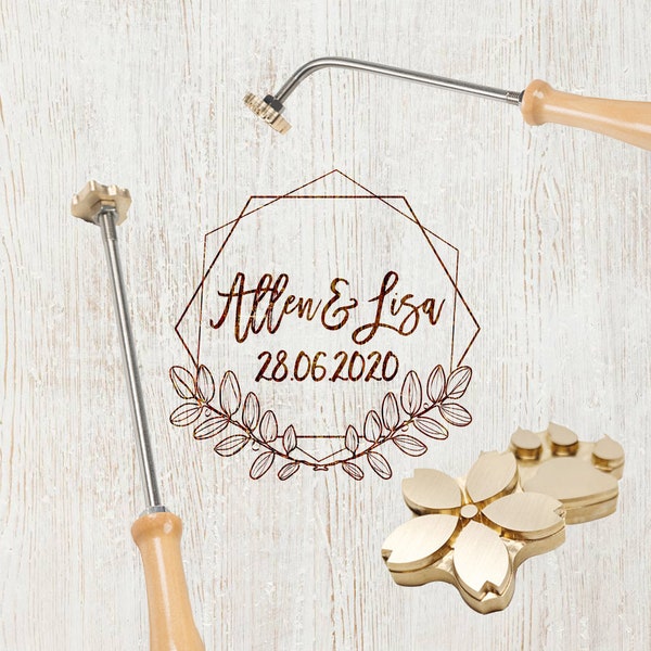 Custom Wedding  Branding Iron Stamp,Irregular Shape Logo Branding Iron Stamo With Handle/Customized Electric branding iron Stamp