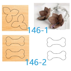 Leather Cutting Die,Clover Shape Earring Die Cut,Custom Size Leather Punch Die Cut Mold,Leather Crafts Kraft Tool