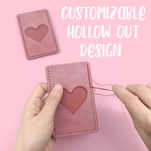 Tarjetero personalizado con diseño exclusivo troquelado, molde troquelador para tarjetero hueco personalizable DIY, un regalo hecho a mano.