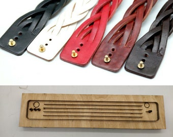 DIY Three-strand braided Leather Bracelet Cutting Die Cut Mold Custom,Leather Weave Bracelet Punch Die Set,Leather Crafts Kraft Tool Set