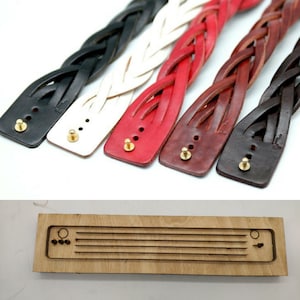 Molde troquelado para cortar pulseras de cuero trenzado de tres hilos, juego de troqueles para pulseras de cuero trenzado, juego de herramientas Kraft para manualidades de cuero