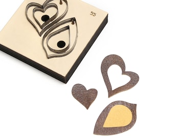 Heart Shaped Earring Ornament  Leather Punch Die Cut Mold,Keychain Leather Cutting Die,Leather Crafts Kraft Tool