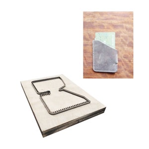 Juego de troqueles de cuero personalizados para bolsas de tarjetas, molde troquelado para cortar cuero, herramienta Kraft para artesanías de cuero