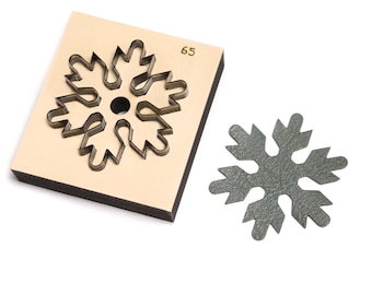 Christmas Snowflake Leather Die Cut Template, Winter Snowflake Cutting Die for Leather Craft