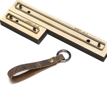 Key Ring Leather Punch Die Set,DIY Keychain Leather Cutting Die Cut Mold,Leather Crafts Kraft Tool