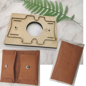 Troquel de corte de cuero para monedero de tarjeta personalizado, molde de troquelado de cuero para paquete de tarjeta pequeña, herramienta Kraft para artesanías de cuero