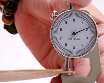 Measure Dial Thickness Gauge Leather 0 to 10mm,0.1mm Precision Leather Craft Tools Measurement