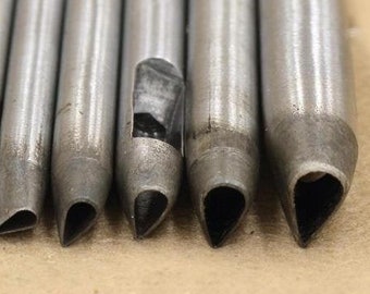 Leather Mini Water Droplets Shape Hole Puncher,Durable Steel Hole Punch,Hole Leather Crafts Maker,Leather Tool