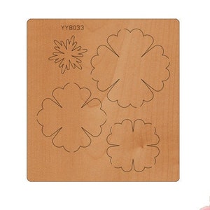 DIY Flower Shape Leather Cutting Die,Rolled Flower Wooden Die Mold