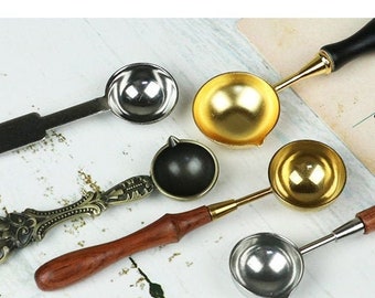 5 Styles Spoons For Sealing Wax,Vintage Wax Seal Spoon,Wax Melter