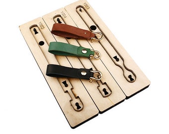 3 Styles keyfob Custom Leather Cutting Die Cut Mold,Keychain Leather Punch Die Set,Leather Crafts Kraft Tool,Handmade Cutters
