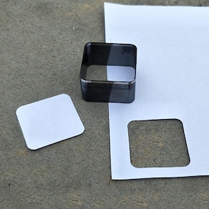Troquel de corte de cuero de acero con forma personalizada, molde troquelado de cuero con diseño cuadrado, herramienta Kraft para artesanías de cuero de acero