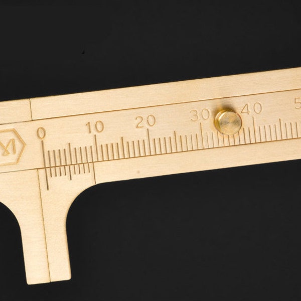 Brass Mini Sliding Gauge Vernier Caliper,Micrometer Gauge,Pocket Caliper,Measurement Tool For Design,Drawing