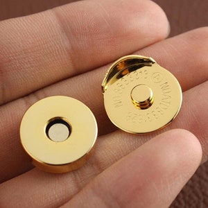 100 set di fibbie magnetiche semi-ricoperte, fibbie magnetiche di alta qualità con ventosa, pelle fai da te fatta a mano, accessori hardware, diametro 19 mm