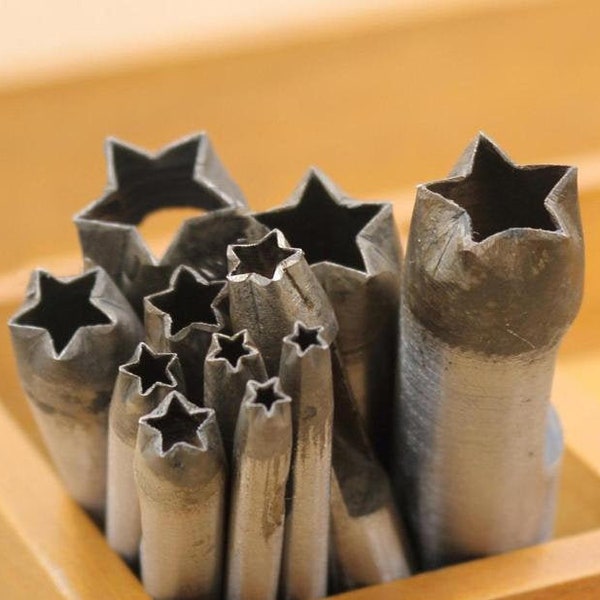 Mini perforatrice en forme d'étoile en cuir, perforatrice en acier durable étoile, fabricant d'artisanat en cuir trou, outil en cuir