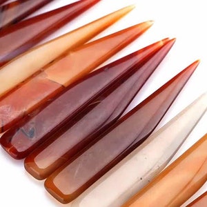 Agate trimming knife, leather shaping stick, leatherworker tools, DIY handmade, leather thread trimming, approximately 82mm long