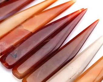 Cuchillo de recorte de ágata, palo para dar forma al cuero, herramientas para trabajar el cuero, bricolaje hecho a mano, recorte de hilo de cuero, aproximadamente 82 mm de largo