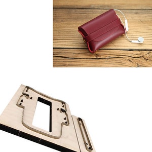 Juego de moldes troquelados para cortar cuero, bolsa de tarjetas con monedas sin costura, bolsa de almacenamiento hecha a mano, troquel de cuero personalizado, herramienta Kraft para manualidades de cuero
