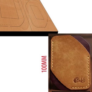 Capa protetora para cartão, molde de corte de couro, capa para cartão com furo único, molde de corte de couro, ferramenta para artesanato em couro Kraft