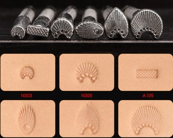 Leather Carving Tool,Leather Craving Craft Shell Design Stamp Punch
