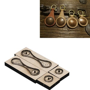 Keychain Custom Leather Cutting Die Cut Mold,Leather Punch Die Set,Leather Crafts Kraft Tool,Handmade Cutters
