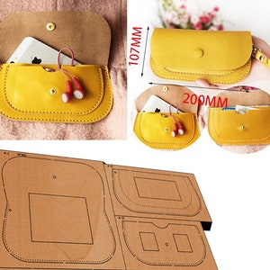 Juego de troqueles de corte de cuero hechos a mano para billeteras/teléfonos, troqueles de cuero personalizados para billeteras, herramientas Kraft para artesanías de cuero.