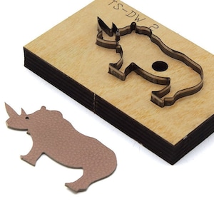 Custom Size Leather Punch Die Cut Mold,Rhinoceros Keychain Leather Cutting Die,Leather Crafts Kraft Tool