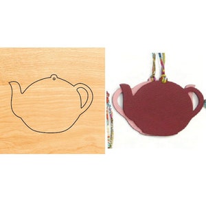 Matrice de découpe en cuir pour théière, moule de découpe avec poinçon en cuir de conception de théière personnalisée, outil kraft d'artisanat en cuir de bouilloire, outils en papier pour travaux manuels