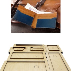 Juego de troqueles para perforar cuero con forma de billetera, molde de troquelado para cortar cuero personalizado, cortadores hechos a mano, herramienta Kraft para artesanías de cuero