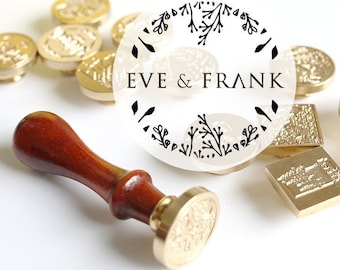 Personalized Gift Wrapping Wax Seal Stamp With Wood Handle,Custom Wedding Wax Seal Stamp,Wedding Invitation Envelope Seal Design