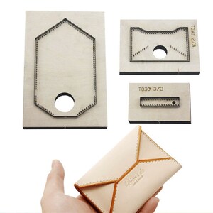 Molde troquelado para cortar bolsas de cuero, juego de troqueles para perforar cuero, juego de herramientas para manualidades de cuero Kraft