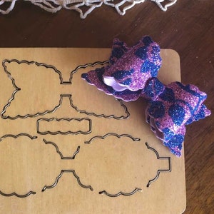 Bogen-Knoten Leder Stanzen Set,DIY Lederschleife,Leder schneiden sterben Bogenform,Sizzix sterben Schnitt,Papier/Leder Handwerk Kraft Werkzeug