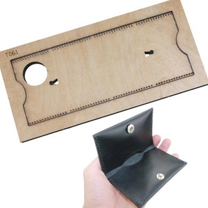 Molde troquelado de cuero para hacer bolsas de tarjetas, juego de troqueles de cuero, juego de herramientas para manualidades de cuero