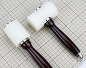 Leather Carving Hammer Nylon Hammer Tool With Wood Handle