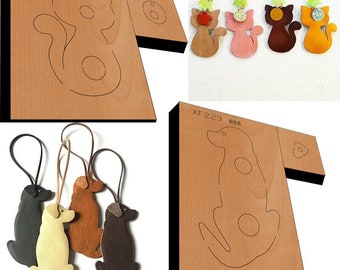 Dog/Cat Leather Punch Die Set, Animal Die Cutter, Key rings Leather Cutting Die Cut Mold,Leather Crafts Kraft Tool