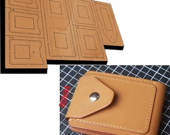 DIY Handmade Small Wallet Leather Punch Die Set,Card Bag Leather Cutting Die Cut Mold,Leather Crafts Kraft Tool