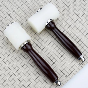 Leather Carving Hammer Nylon Hammer Tool With Wood Handle