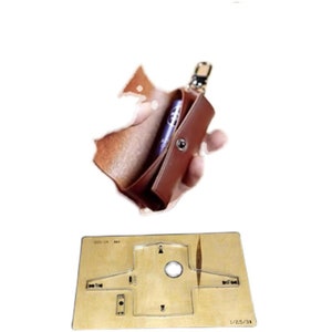 Molde troquelado para cortar cuero con forma de bolsa de lápiz labial, juego de troqueles para perforar cuero, juego de herramientas Kraft para manualidades de cuero