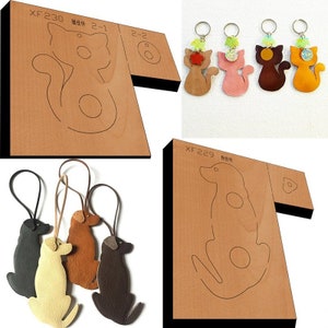 Dog/Cat Leather Punch Die Set, Animal Die Cutter, Key rings Leather Cutting Die Cut Mold,Leather Crafts Kraft Tool