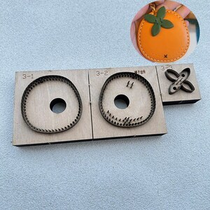 Jeu de matrices de perforation en cuir orange, moule de découpe de cuir de porte-clés de fruits bricolage, outil Kraft d'artisanat en papier sizzix de fruits