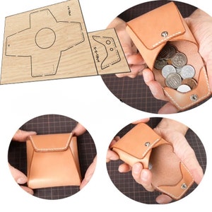 Münztasche Benutzerdefinierte Leder Punch Set, Flip Geldbörse Leder Stanzform, Lederhandwerk Kraft-Werkzeug
