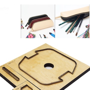 Set di fustelle per punzoni in pelle per astucci per matite personalizzati, stampo per fustelle in pelle per borse, strumento Kraft per artigianato in pelle