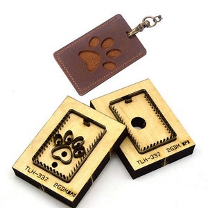 Stampo fustellato in pelle per porta carte d'identità con artigli di gatto, set di fustelle in pelle per carte d'identità con artigli personalizzati, strumento Kraft per confezioni di etichette per bagagli,