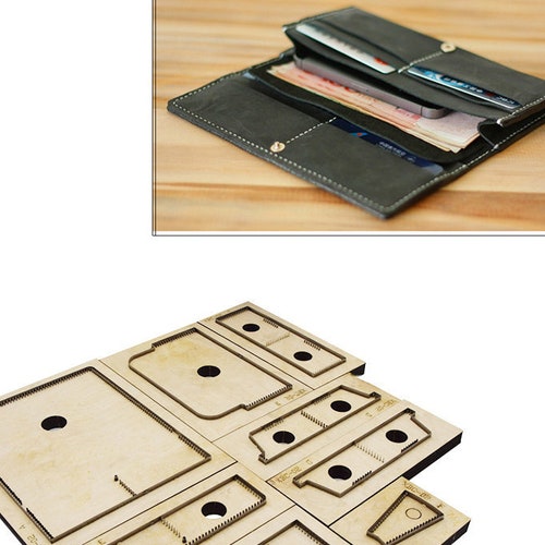 Long Wallet With Zipper Custom Leather Punch Die Setleather Etsy