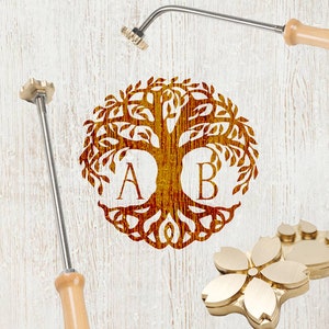 Customized life tree Electric Branding Iron Handmade Stamp With handle,Wood Art Shop Personalized Logo Design