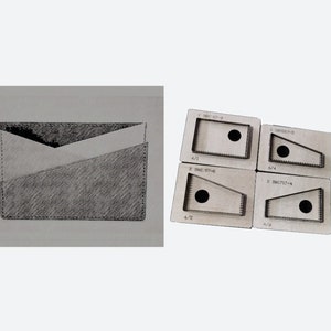 Paquete de tarjetas simples de geometría, molde troquelado de corte, juego de troqueles de punzonado de cuero DIY de moda, conjunto de herramientas Kraft de artesanía de cuero de tendencia, juego de troqueles sixxiz