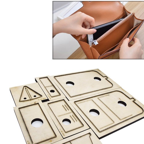 Long Wallet Custom Leather Punch Die Setleather Cutting Die Etsy