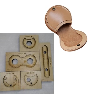 Molde troquelado de cuero para monedero con forma de herradura, juego de troqueles de cuero para monedero personalizado, herramienta Kraft para manualidades de cuero